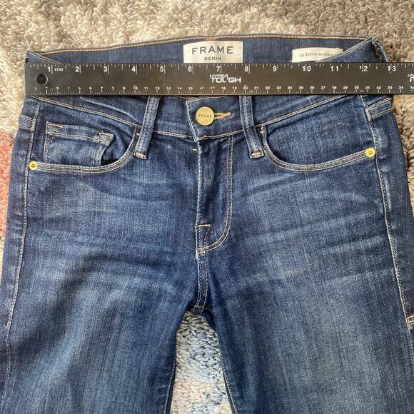 Frame Jeans Womens Size 24 Le Skinny de Jeanne Casual Blue Normcore Basic Pants - Picture 9 of 11